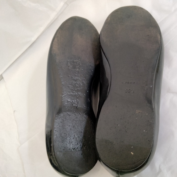 Prada classic Black Patent Leather Peep Toe Ballet Flats as 38.5 - Picture 10 of 16